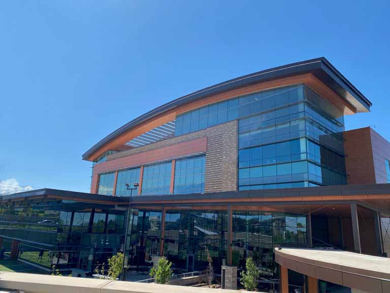 Curved Steel Roof at UC Health Steadman Hawkins Clinic Denver, Colorado